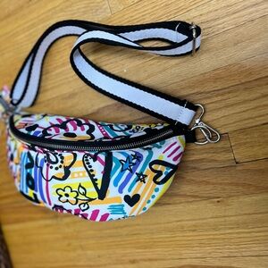 “Brighton” Colorful Adjustable “Graffiti”Design” New With Tags Fanny Packet Love